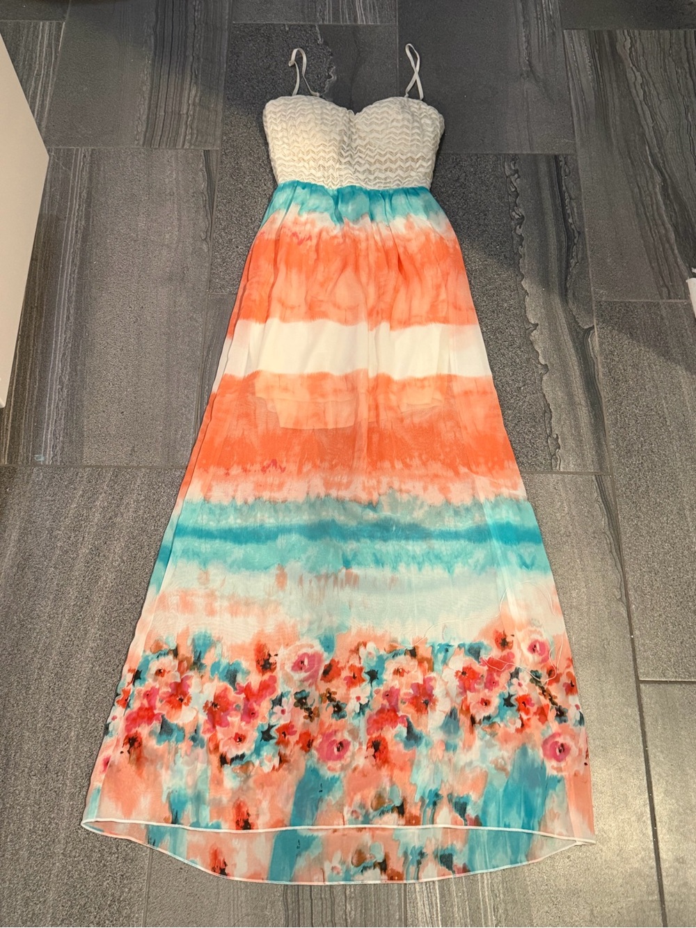 Trixxi floral open back maxi dress
